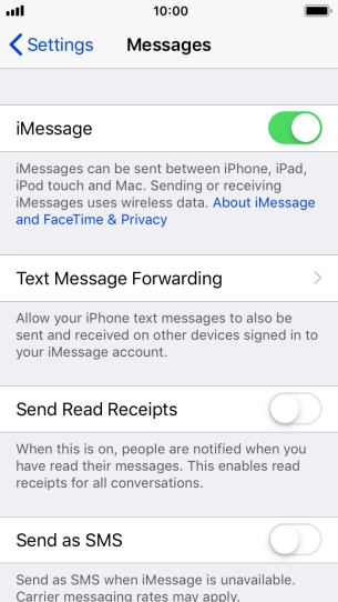 Press the indicator next to 