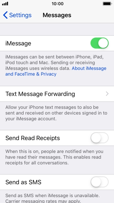 Press the indicator next to 