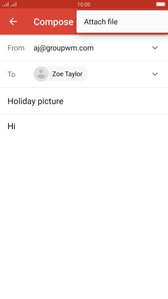 Press Attach file and go to the required folder.