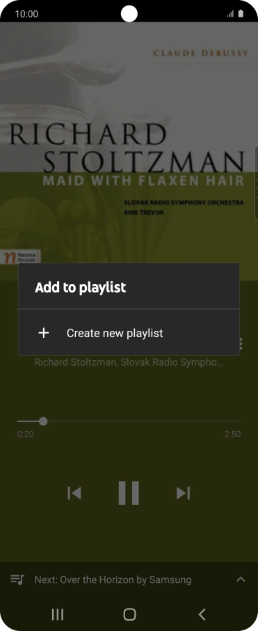 Press Create new playlist. Press Create new playlist.