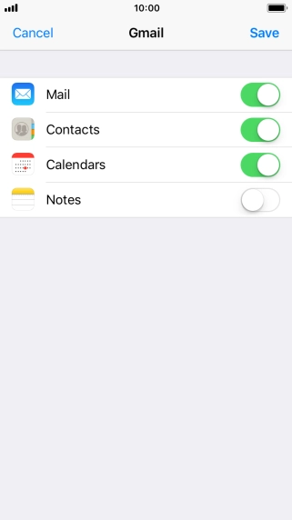 If this screen is displayed, you email account has been recognised and set up automatically. Follow the instructions on the screen to key in more information and finish setting up your phone.