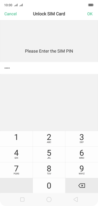 Key in your PIN and press OK.