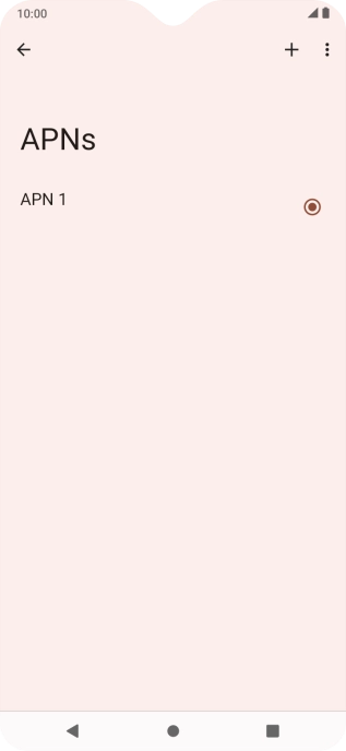 Press the new data connection icon.
