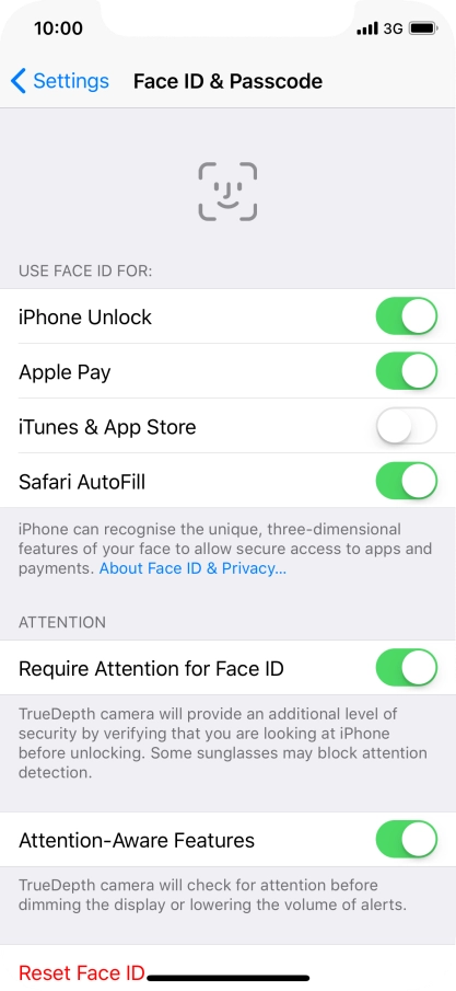 Press the indicator next to 