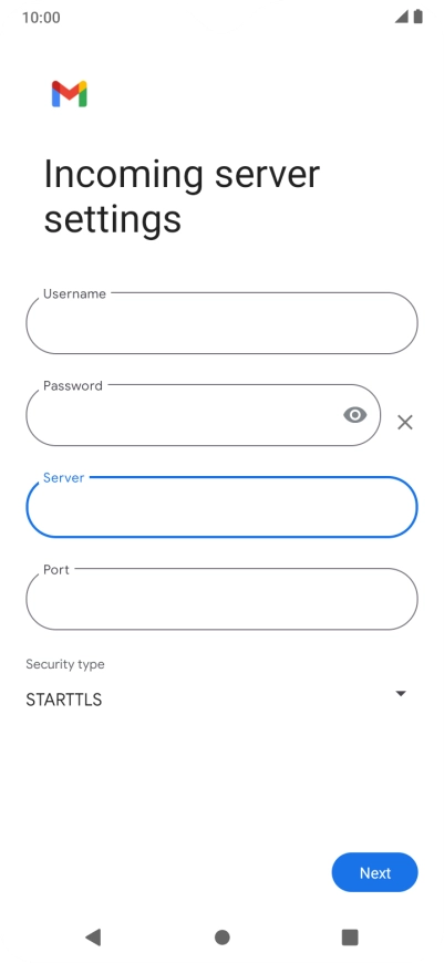 Press the field below 