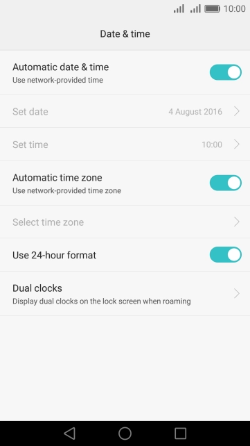 Press the Home key to return to the home screen.
