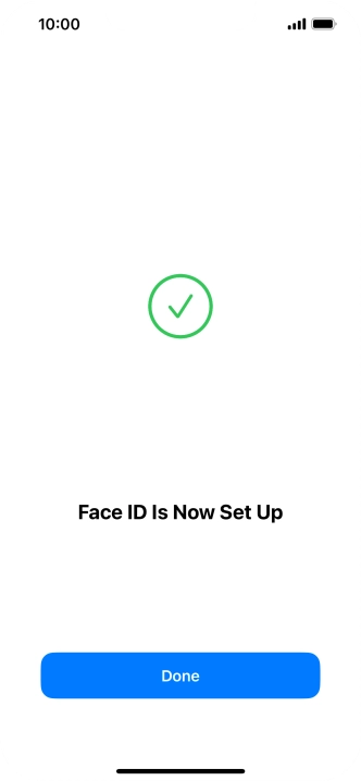 Press Done. If you haven't previously selected a phone lock code, key in a code of your own choice twice.