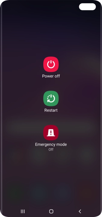 Press Power off. Press Power off.