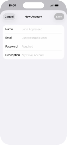 Press Name and key in the required sender name.