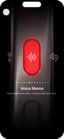 Slide your finger right or left on the screen to select the required function. Slide your finger right or left on the screen to select the required function.
