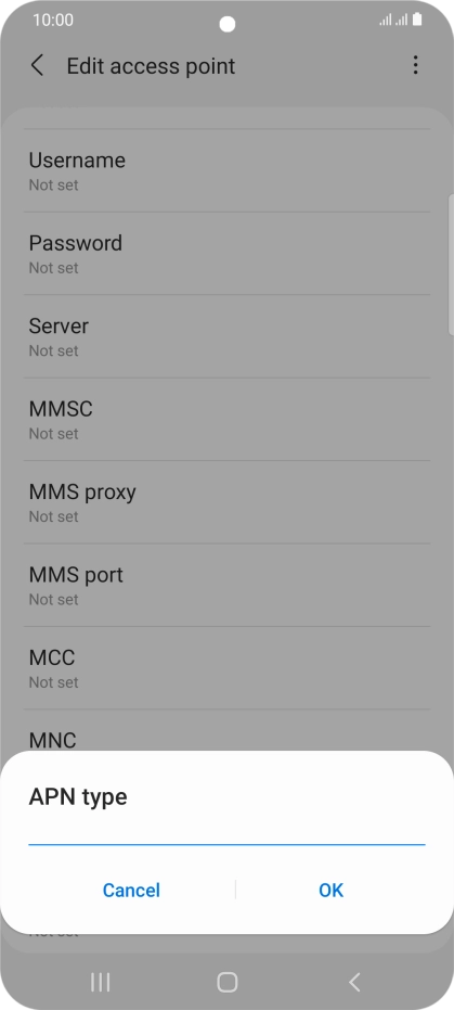 Key in mms and press OK. Key in mms and press OK.