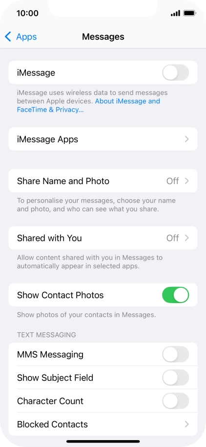 Press the indicator next to 
