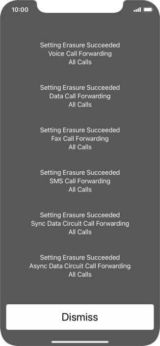 Press Dismiss. Press Dismiss.