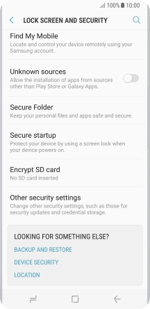 Press Other security settings. Press Other security settings.