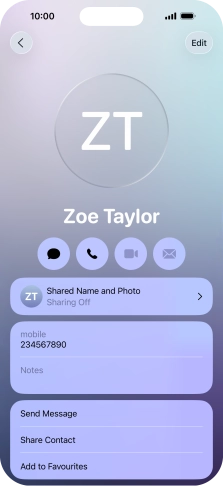 Press Shared Name and Photo. Press Shared Name and Photo.