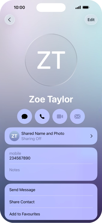 Press Shared Name and Photo. Press Shared Name and Photo.