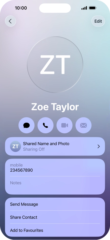 Press Shared Name and Photo. Press Shared Name and Photo.
