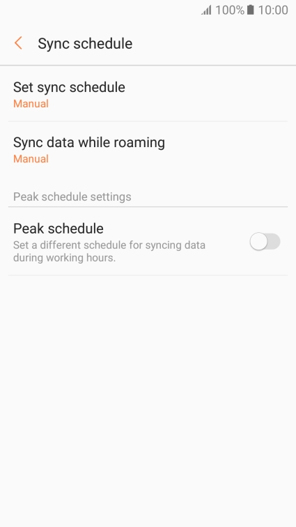 Press Set sync schedule.