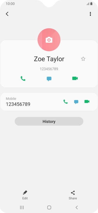 Press the Home key to return to the home screen.