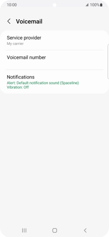 Press Voicemail number.