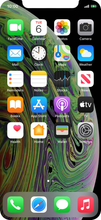 When the battery charging icon is displayed, the battery is charging.