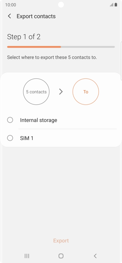 Press the name of the SIM.