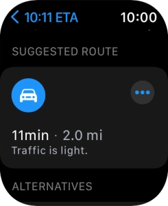 Press the required route.
