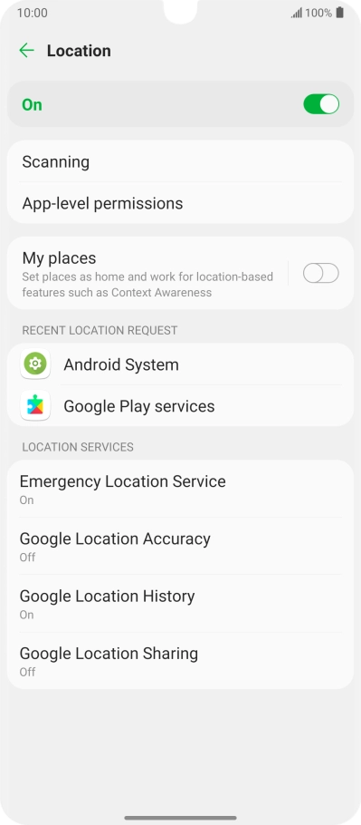 Press App-level permissions.