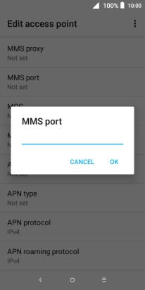 Key in 8080 and press OK.