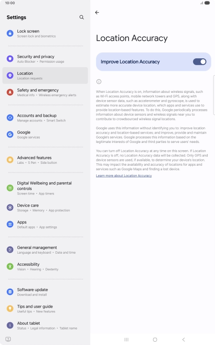 If you press the indicator next to 