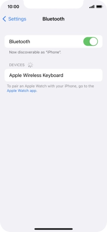 Press the required Bluetooth device and follow the instructions on the screen to pair the device with your phone.