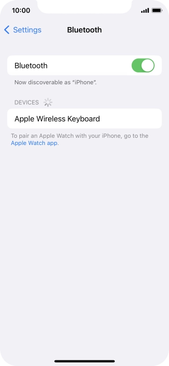 Press the required Bluetooth device and follow the instructions on the screen to pair the device with your phone.