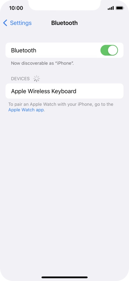 Press the required Bluetooth device and follow the instructions on the screen to pair the device with your phone.