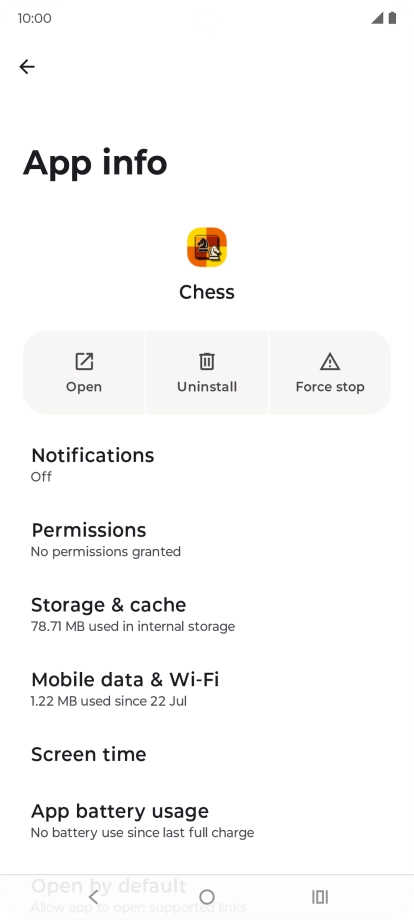 Press Storage & cache.
