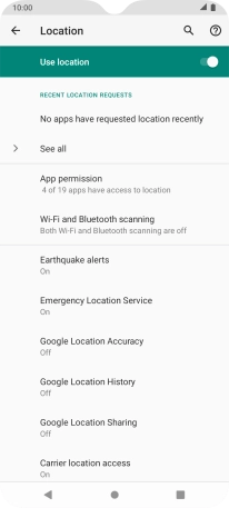 Press Google Location Accuracy.
