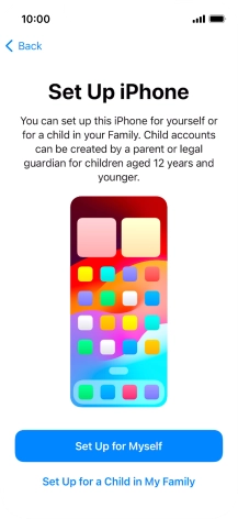 Press Set Up for Myself.