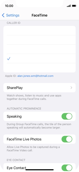 Press the required setting below Press the required setting below