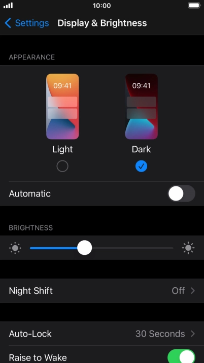Press the indicator next to 