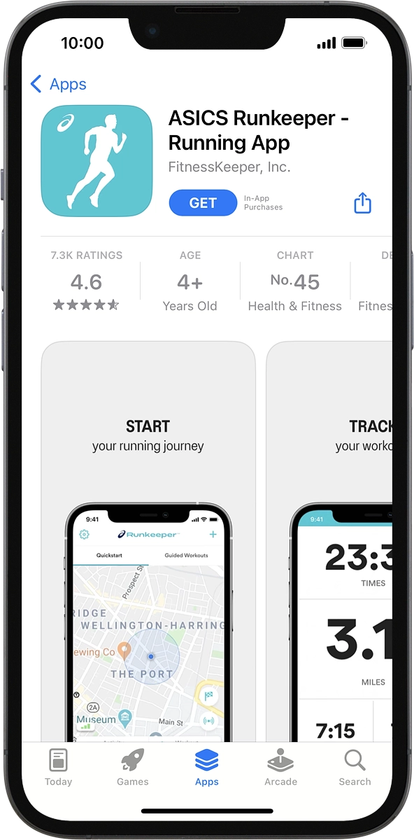 On your phone: Press GET and follow the instructions on the screen to install the app.