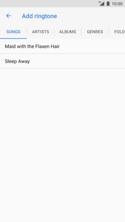 Press the required ring tones to hear them.