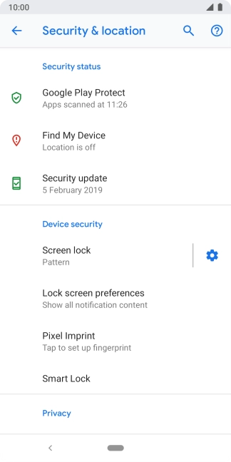Press Screen lock and key in the current phone lock code.