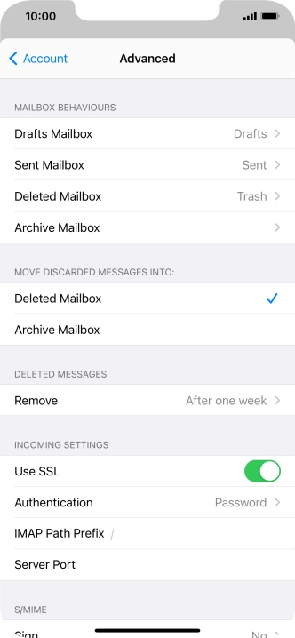 Press the indicator next to 