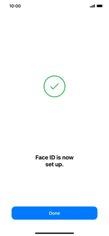 Press Done. If you haven't previously selected a phone lock code, key in a code of your own choice twice.
