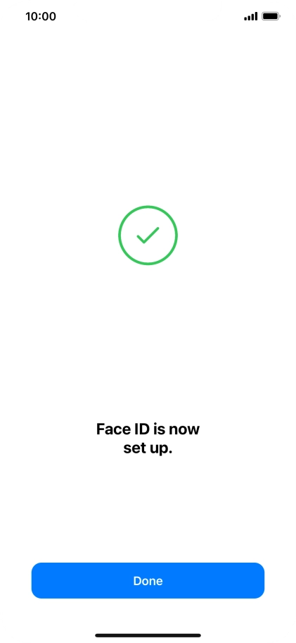 Press Done. If you haven't previously selected a phone lock code, key in a code of your own choice twice.