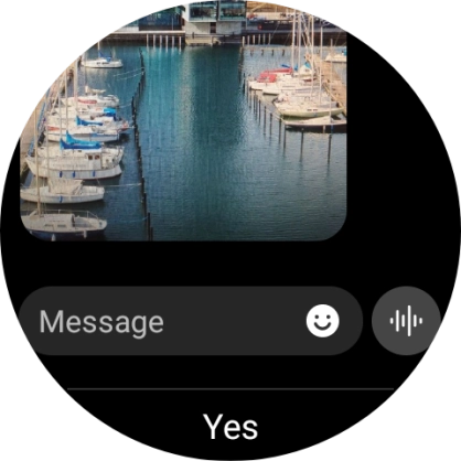 Press the record message icon and follow the instructions on the screen to record and send the required reply.