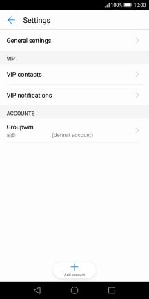 Press the required email account.