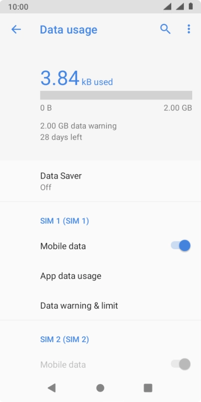 The total data usage is displayed.