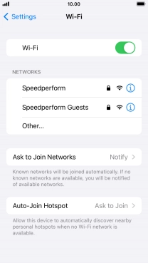 Press the required Wi-Fi network and key in the password for the Wi-Fi network.