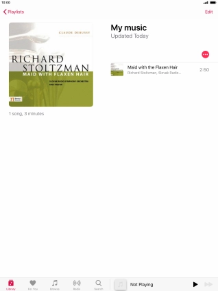 Go to the required category or playlist and press the required audio file. Go to the required category or playlist and press the required audio file.