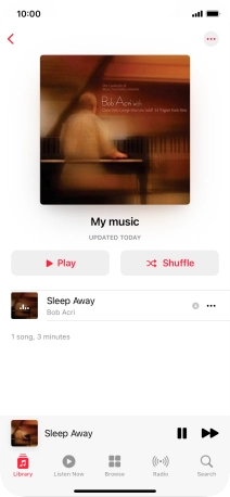 Press the song title.